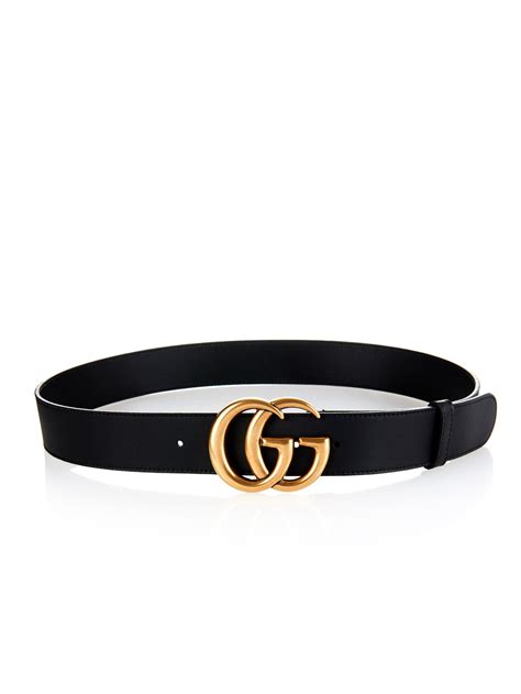 Gucci: Black Interlocking GG Belt 